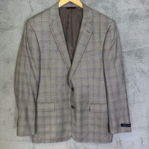 Brooks Brothers Blazer Mens 43L Brown Plaid Regent Fit‎ Jacket Wool NWT
